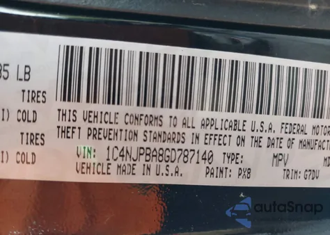 2016 Jeep Patriot Sport Se from USA, damaged, VIN 1C4NJPBA8GD787140